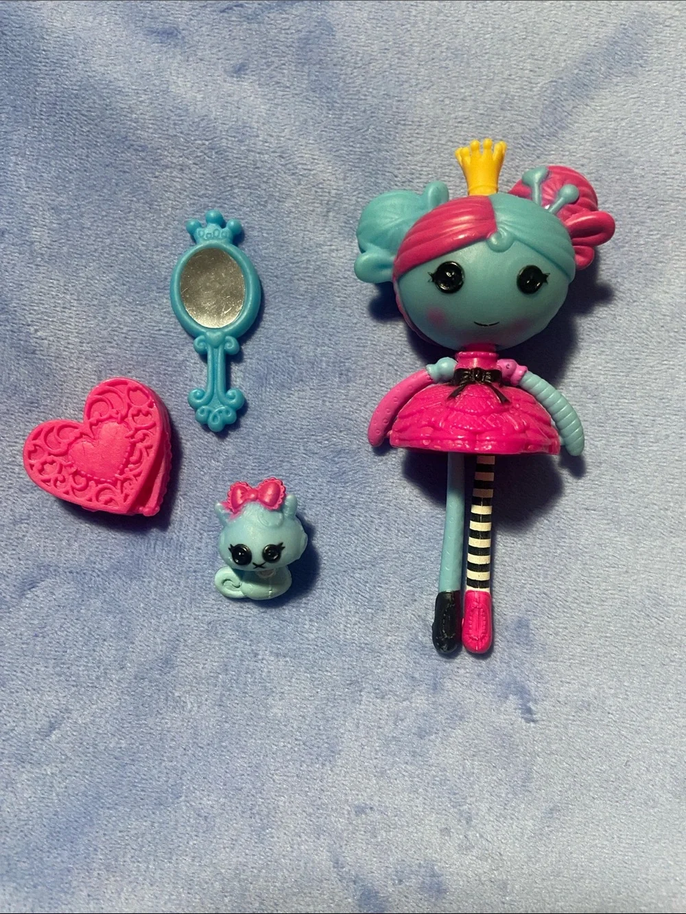 LalaLoopsy Blue & Pink Doll with Accessories Four Piece Set